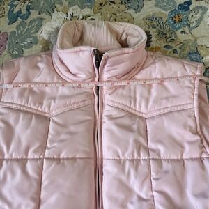 Chaps Womens Pink Quilted Puffer Vest Petite Small Purple Label Zip